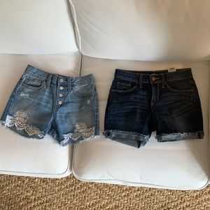 2 pairs of old navy jean shorts